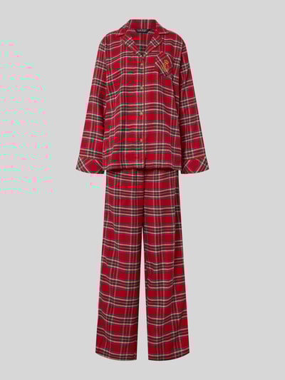 Lauren Ralph Lauren Pyjama met borstzak Rood - 1
