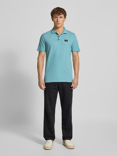 PME Legend Koszulka polo o kroju regular fit z naszywką z logo model ‘TRACKWAY’ Jasnoniebieski 1