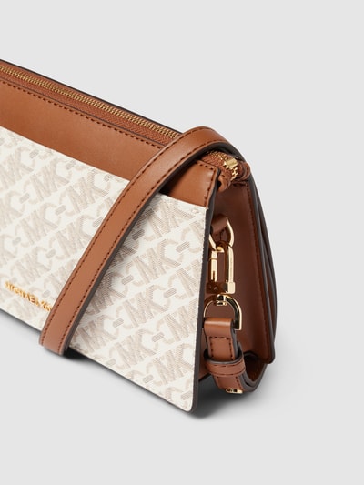 MICHAEL Michael Kors Crossbodytas met labeldetail, model 'EMPIRE' Ecru - 3