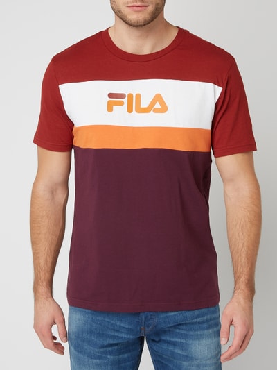 FILA T-Shirt mit gummiertem Logo-Print  Bordeaux 4