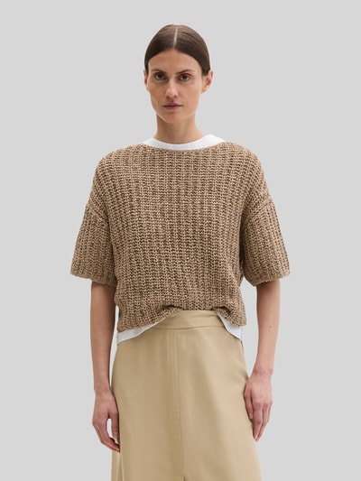Marc O'Polo Relaxed Fit Pullover aus Baumwoll-Mix  Sand 4