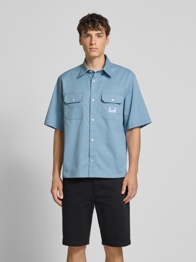 Hugo Blue Freizeithemd mit Knopfleiste Modell 'Ekyno' Rauchblau 4