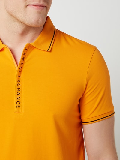 ARMANI EXCHANGE Koszulka polo z dżerseju  Pomarańczowy 3