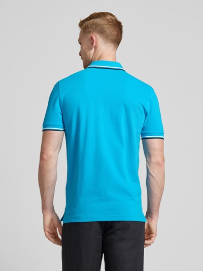 Christian Berg Men Poloshirt met labeldetail Turquoise - 5