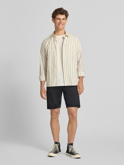 ONLY & SONS Straight Leg Jeansshorts aus reiner Baumwolle Modell 'EDGE' Black 1