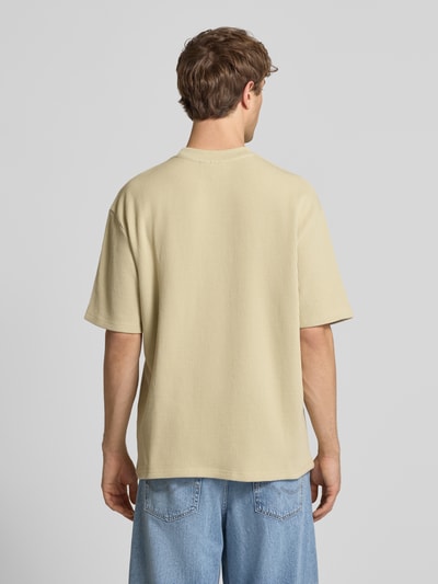 PEGADOR Oversized T-Shirt mit Strukturmuster Khaki 5