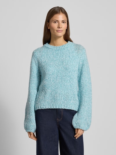 More & More Strickpullover mit Rundhalsausschnitt Mint 4