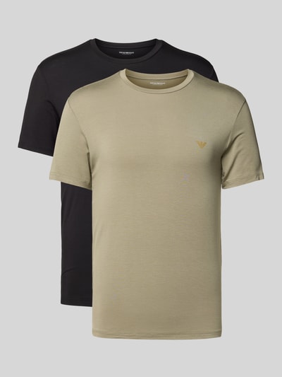 Emporio Armani T-Shirt mit Label-Print im 2er-Pack Lind 1