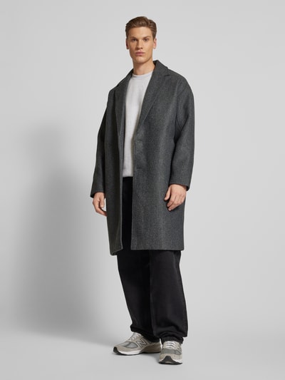 Only & Sons Oversized lange jas met reverskraag, model 'WORF' Donkergrijs gemêleerd - 1