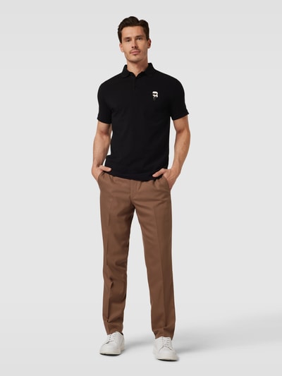 Karl Lagerfeld Regular fit poloshirt met labelbadge Zwart - 1