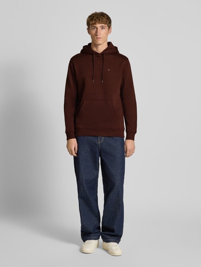 Tommy Jeans Bluza z kapturem o kroju regular fit z mieszanki bawełny Ciemnobrązowy 1