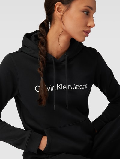 Calvin Klein Jeans Hoodie met labelprint Zwart - 3