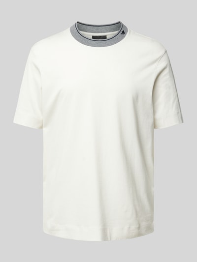 Emporio Armani T-Shirt mit Label-Stitching Offwhite 2