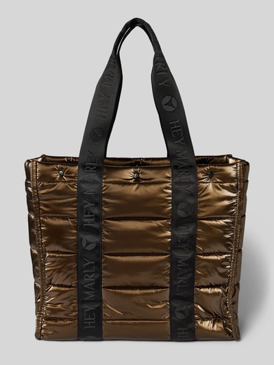 Hey Marly Shopper met doorgestikte naden, model 'Best Buddy' Donkerbruin - 2