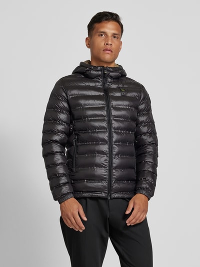 Blauer Usa Steppjacke mit Zweiwege-Reißverschluss Modell 'CHARLES' Black 4