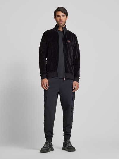 HUGO Sweatjacke mit Label-Patch Black 1