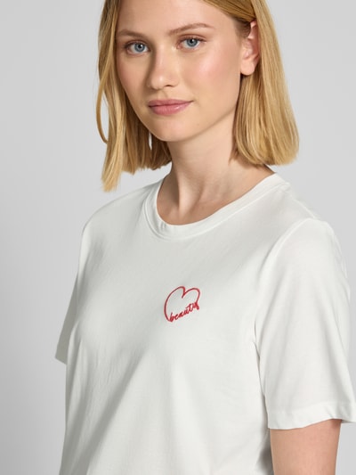 s.Oliver RED LABEL Relaxed Fit T-Shirt aus reiner Baumwolle Weiss 3