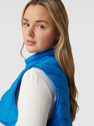 Fransa Plus PLUS SIZE bodywarmer met opstaande kraag, model 'Padding' Koningsblauw - 3