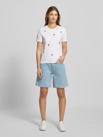 Only Regular Fit T-Shirt aus reiner Baumwolle Modell 'KITA' Weiss 1