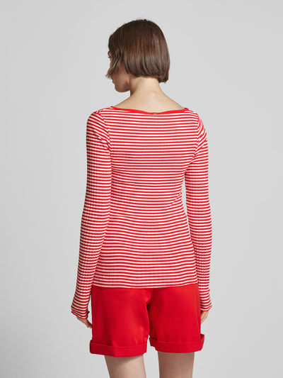 Tommy Hilfiger Shirt met lange mouwen en golvende zoom Rood - 5