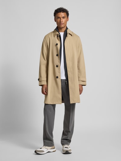 SELECTED HOMME Regular fit gebreid jack van puur katoen, model 'BERG' Donkergrijs - 1