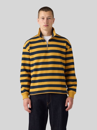 Levi's® Relaxed Fit Sweatshirt aus reiner Baumwolle Modell 'Cameron' GELB 4