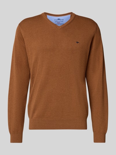 Fynch-Hatton Strickpullover mit Logo-Detail Mittelbraun 2