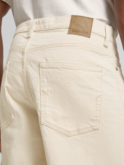 Selected Homme Regular Fit Jeansshorts aus Baumwoll-Mix Modell 'ALEX' Sand 3