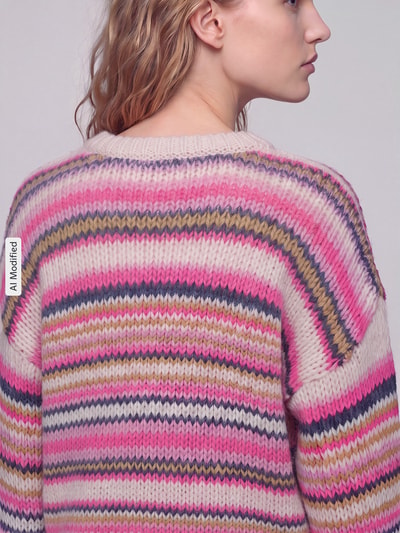 ONLY Pullover mit kuscheligem Grobstrick Offwhite 3