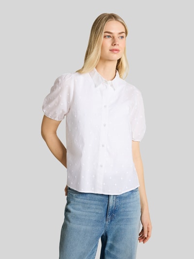 Tom Tailor Denim Regular Fit Bluse mit Stickerei Weiss 4
