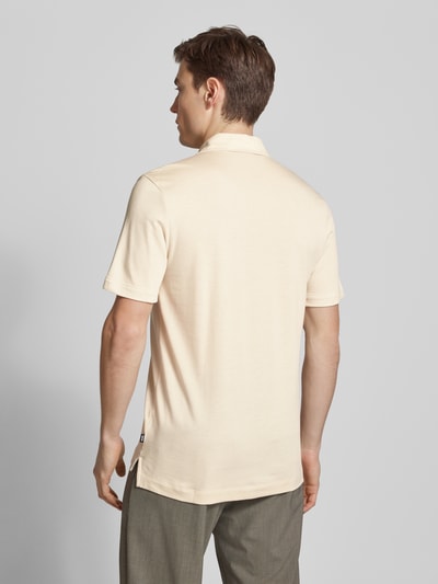 BOSS Slim Fit Poloshirt mit Label-Detail Modell 'Press' Sand 5