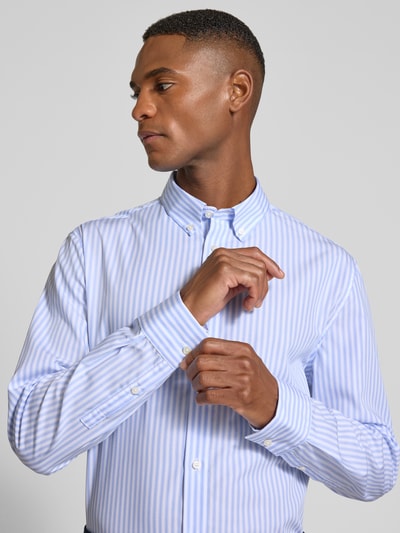 Jake*s Slim fit zakelijk overhemd met knoopsluiting Lichtblauw - 3