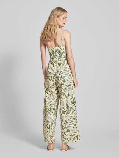 Mango Jumpsuit mit Bindegürtel Beige 5