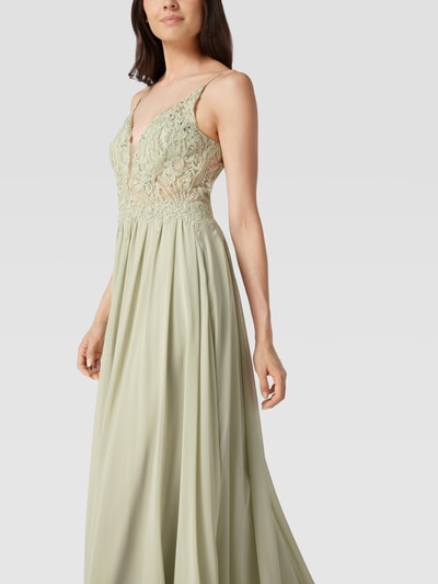 Laona Abendkleid mit Ziersteinbesatz Mint 3