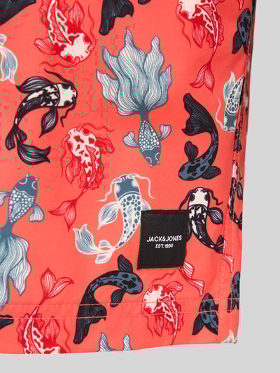 Jack & Jones Regular Fit Badeshorts mit Gesäßtasche Modell 'MAUI' Pink 2