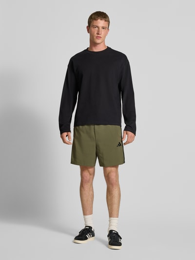 adidas Sportswear Korte broek met elastische band en tunnelkoord Olijfgroen - 1