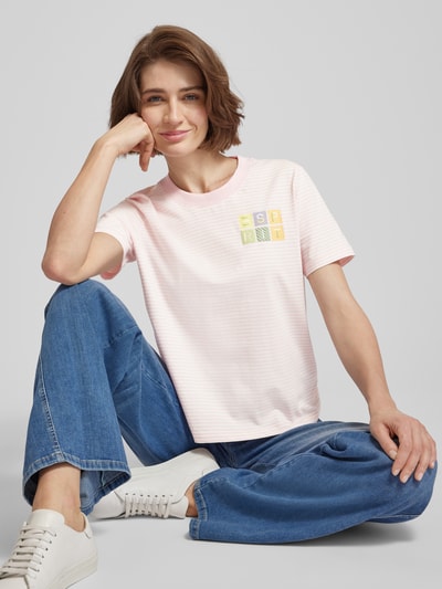 Esprit T-Shirt mit Streifenmuster Rosa 3