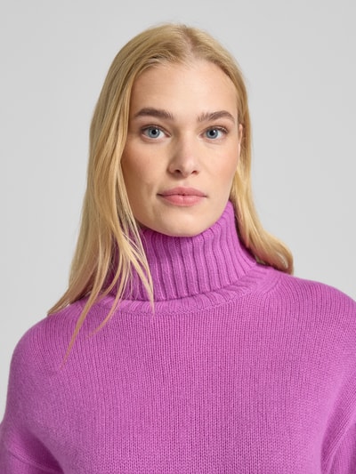 Polo Ralph Lauren Sweter z dzianiny z golfem Jasnośliwkowy 3