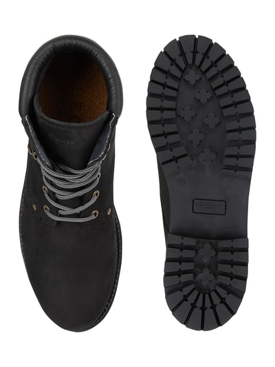 Selected Homme Boots van nubuckleer, model 'Michael' Zwart - 5