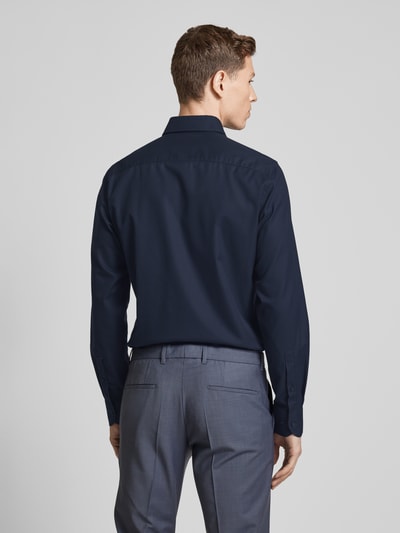 Profuomo Slim fit zakelijk overhemd met haaikraag Marineblauw - 5