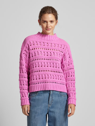 Only Pullover mit Lochmuster Modell 'LEAH' Pink 4