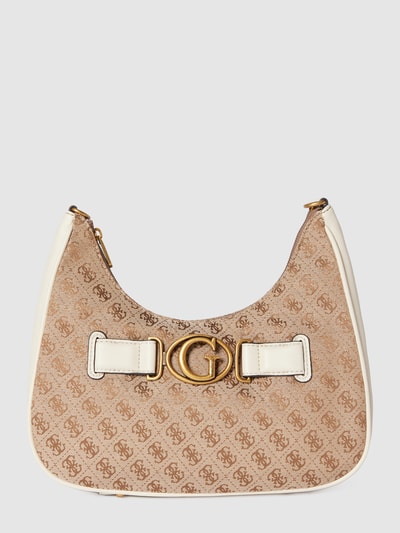 Guess Torba hobo z detalem z logo model ‘AVIANA HOBO’ Kamienny 2