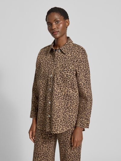 Tom Tailor Denim Kurtka jeansowa o kroju regular fit z mieszanki bawełny Średniobrązowy 4