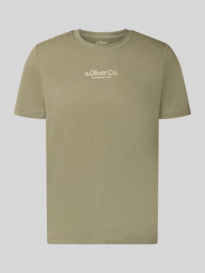Produktfoto, Regular Fit T-Shirt aus reiner Baumwolle von s.Oliver RED LABEL, efekt: jednolity kolor, nadruk z logo, okrągły dekolt, krótki rękaw, bawełna