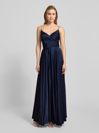 Hey Kyla Avondjurk van satijn met vetersluiting aan de achterkant Donkerblauw - 4