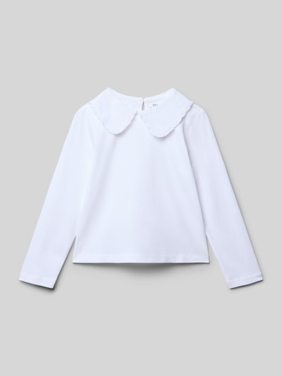 Polo Ralph Lauren Kids Bluzka z długim rękawem o kroju regular fit z czystej bawełny model ‘Knit’ Biały 1