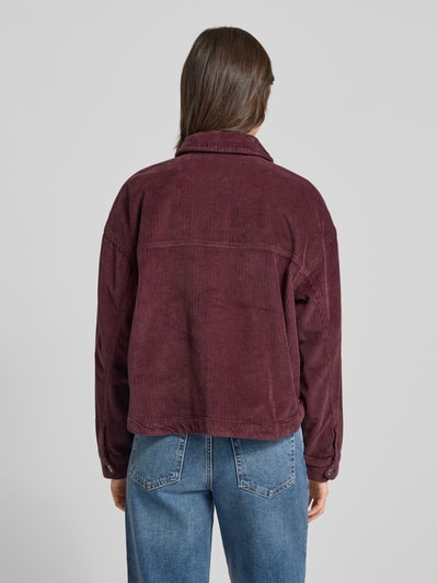 Vero Moda Loose fit overhemdjack van puur katoen, model 'JAMIE' Bordeaux - 5