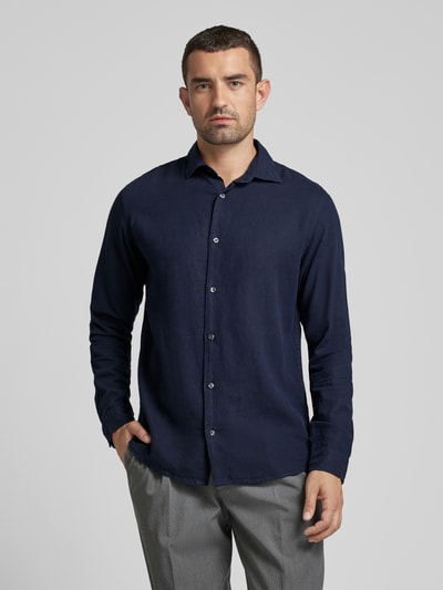 Jack & Jones Premium Vrijetijdsoverhemd met kentkraag, model 'RYDER' Donkerblauw - 4