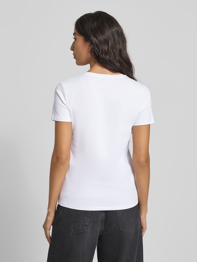 More & More T-shirt met motiefprint en ronde hals Wit - 5