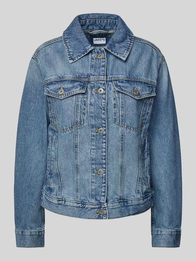 Jake*s Casual Jeansjacke mit Brustpattentaschen Jeansblau 1